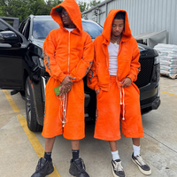 Ensemble de survêtements deux pièces Huili OEM personnalisé avec logo imprimé, style vintage délavé, pour hommes, comprenant un sweat à capuche et un short de survêtement surdimensionné