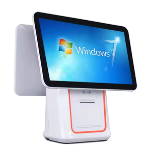 OEM 15 pulgadas doble pantalla Android y Win10 sistema POS todo-en-uno máquina registradora NFC escáner WiFi 6 58/80mm impresora térmica - Product Image 1