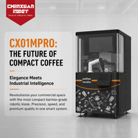 Machine à café robotisée à haute efficacité avec menu personnalisable et support de paiement sécurisé pour une petite surface