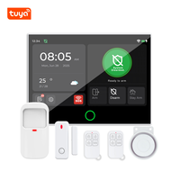 Sistem Keamanan Rumah Nirkabel WiFi 4G Tuya Smart dengan Panel Sentuh 7 inci, Sirine Terintegrasi, dan Sensor Gerak Pintu FSK