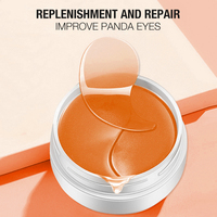 Feuille de patch pour les yeux à base de plantes OEM personnalisé Peptide Collagène Sans Paraben Hydratant Éclaircissant Acide Hyaluronique Orange Douce Gels en vrac