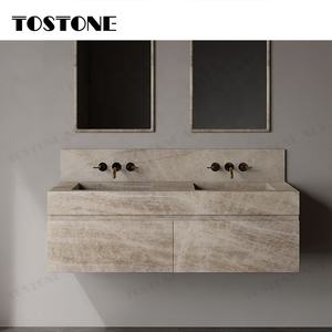 Tostone Natural Taj Mahal Marble <strong>Vanity</strong> for Understated Durable Curated Space Apartment Villas <strong>Hotel</strong> Bathroom - Product Image 4