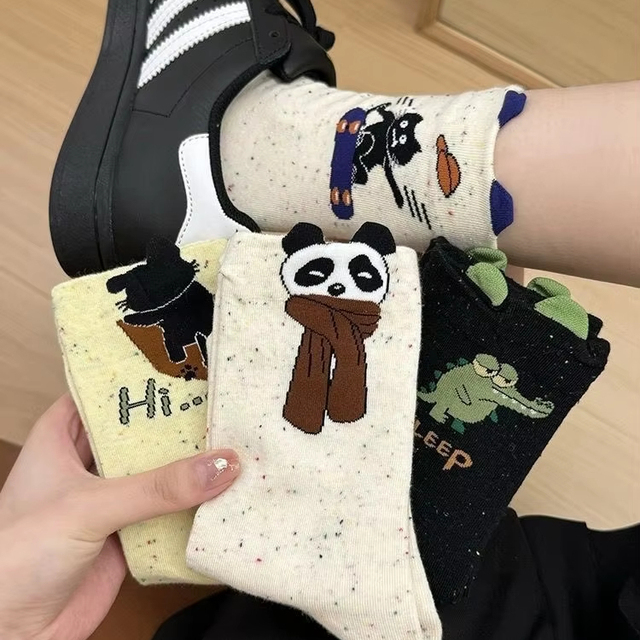 Custom Crew Socks for Children Kawaii Cute Motifs Soft Cotton Blend Eco-Friendly Breathable Design Daily Wear & Gifts