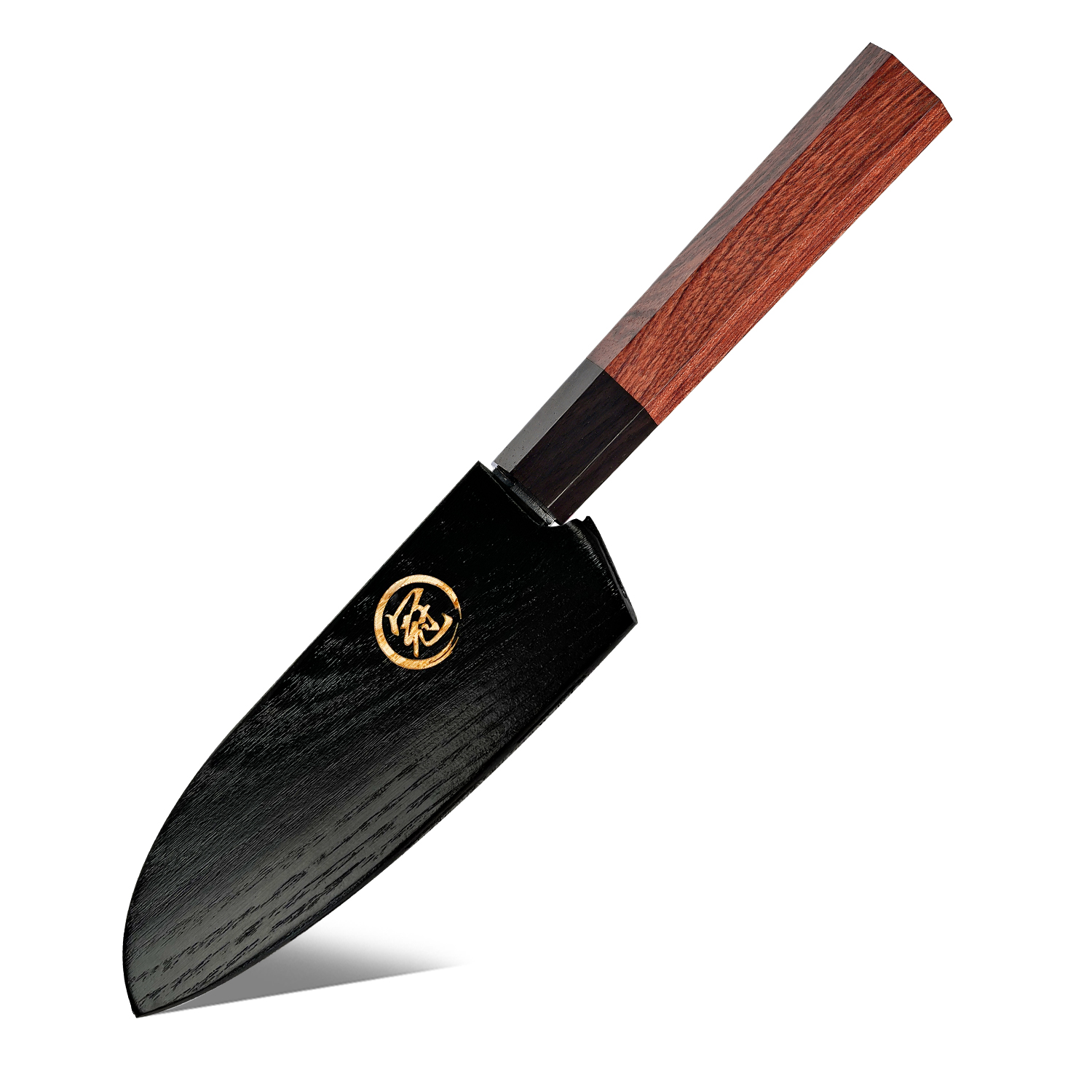 Coltello Santoku in legno da 5'' con fodero