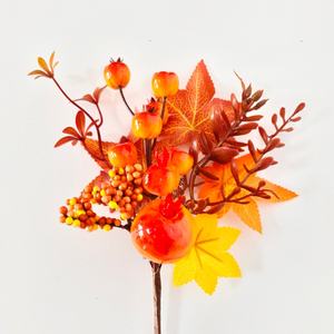 Décorations artificielles en plastique pour Thanksgiving et Halloween, <span class=keywords><strong>tiges</strong></span> <span class=keywords><strong>de</strong></span> feuilles d'érable et baies pour la décoration <span class=keywords><strong>de</strong></span> table - Product Image 4
