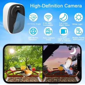 3mp Hd Zonnebatterij Smart <span class=keywords><strong>Birdhouse</strong></span> Voor Gebruik Buitenshuis Anti Eekhoorn Ontwerp 24/7 Opname Vast Te Leggen Elk Frame Van De Groei - Product Image 2