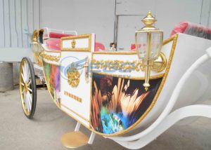 Charrette de balade électrique de style européen haut de gamme, calèche royale de mariage, calèche sans toit - Product Image 4