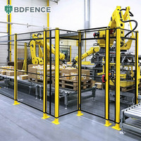 Pagar Pengaman Robot Baja Karbon Rendah dengan Panel Modular Fleksibel untuk Area Pengelasan Robot dan Tata Letak Keamanan Pabrik yang Fleksibel