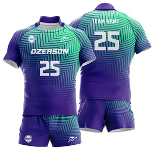 2024新款定制标志升华橄榄球制服批发高品质涤纶面料男式橄榄球运动衫