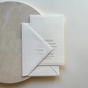 Tarjetas de Invitación de Boda Modernas y de Lujo, Diseño 3D Pop-up, Acabado Mate Ecológico, Bordes Troquelados, Papel - Product Image 4