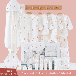Nouvel ensemble cadeau décontracté 100 % coton pour bébés nouveau-nés avec motif de dessin animé mignon, vêtements unisexes - Product Image 3