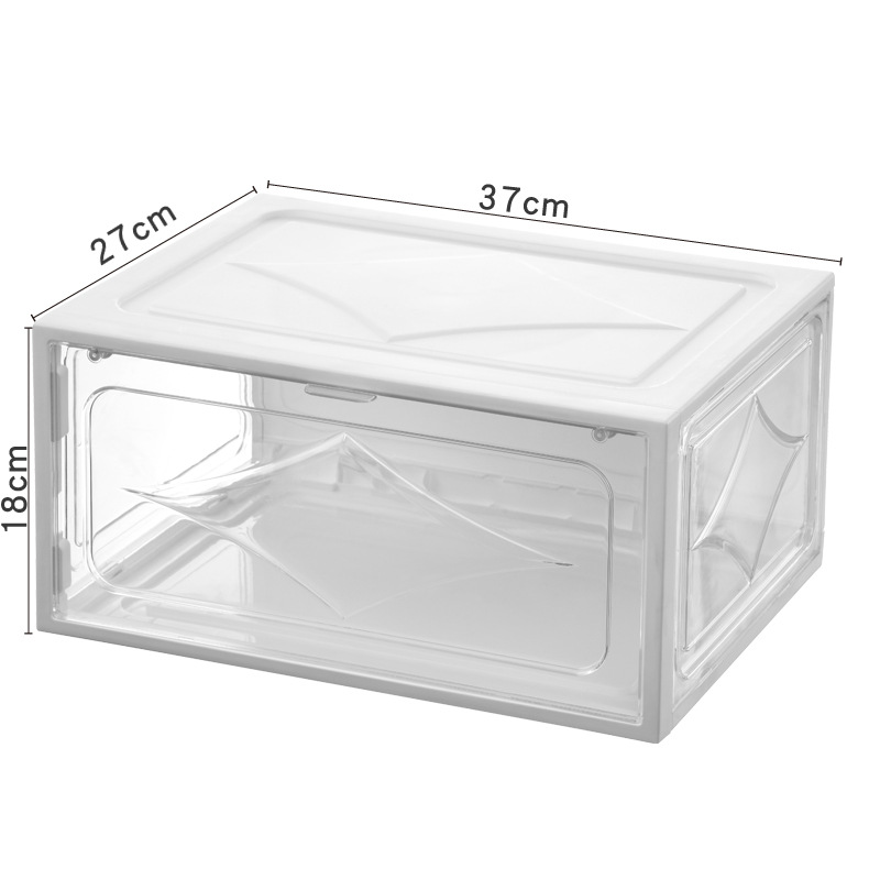 acrylic shoe display box transparent three colors foldable shoe storage box stackable Plastic shoe box