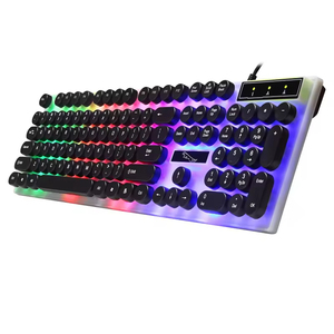 2026 New G21 <b>USB</b> Wired <b>Keyboard</b> Punk <b>Keyboard</b> Retro Round Key Mechanical Feel Backlit Round Keys <b>Usb</b> Gaming <b>Keyboard</b> - Product Image 5