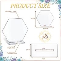 18 supports de cartes de placement portables en acrylique, présentoir de bureau écologique avec fentes pour cartes, pour mariage et bureau