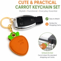 Portemonnee met sleutelhanger van kunstleer, NFC-tags, RFID-houder voor ID-kaarten, NFC-smartkeytag, toegangskaart houder, RFID-sleutelhanger, sleutelkettingen