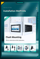 Pantalla Industrial OEM de 12.1 Pulgadas 1280*800 16:10, VGA DP Hd-Mi HMI, Pantalla Táctil Capacitiva/Resistiva, Monitor de PC Industrial