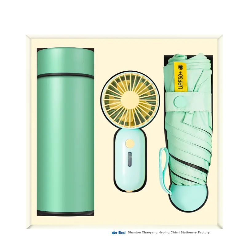 2024 новый рекламный подарок вентилятор настольный мини-usb-вентилятор Вакуумная чашка мини-зонт подарочный набор для свадьбы
