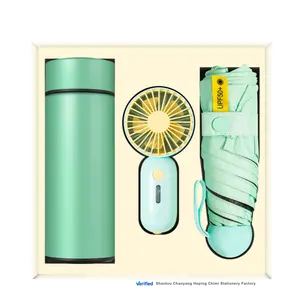 2024 nouveau cadeau promotionnel ventilateur bureau mini usb ventilateur vide tasse mini parapluie cadeau ensemble pour mariage