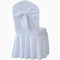 Nœud de chaise en spandex pour décoration de mariage avec nœud papillon préformé, idéal pour banquets, anniversaires, événements et fêtes.