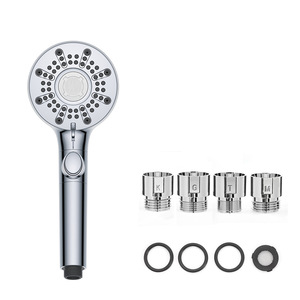 Ensemble de pommeau de douche à microbulles avec filtre 1 étape 100 GPD, jet de massage, bulles, pluie, pressurisation, portable, pour usage domestique - Product Image 1