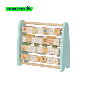 Puzzle Early Education Montessori Letter Word Cognition Flip Learning Frame Digital Bead Frame Combination