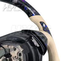 Volant de direction en fibre de carbone forgée bleue avec LED pour BMW E60 E61 E62 E63 E64 E36 M3 E92 E30 325i E90 Série 3/5/6