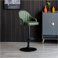 Tabourets de bar pivotants modernes en similicuir PU avec hauteur réglable, chaises de bar rembourrées pour restaurants, hôtels et commerces