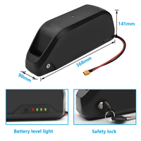 Batterie de vélo électrique Reention Polly DP-9 Shark Down Tube 36V 31.5Ah 48V 24.5Ah 52V 21Ah 60V 17.5Ah avec BMS 30A et chargeur 4A