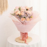 Fournitures florales en gros : Papier d'emballage coréen en maille de gaze à flocons de neige 50cm*4Yards pour décoration de bouquets floraux de mariage et de fête