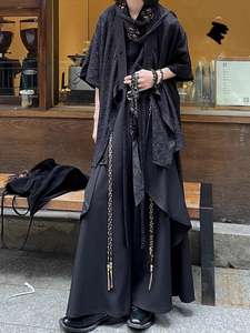 Pantalones Anchos de Cintura Elástica Estilo Yohji Vintage para <span class=keywords><strong>Hombre</strong></span>, con Parches Asimétricos, Holgados, Nueva Llegada, Gran Venta - Product Image 4