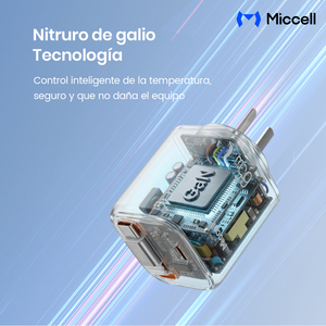 Cargador Universal Rápido Miccell 65W <span class=keywords><strong>para</strong></span> <span class=keywords><strong>iPhone</strong></span>, con Cable USB, Portátil y de Alta Velocidad <span class=keywords><strong>para</strong></span> Móviles y Laptops - Product Image 6