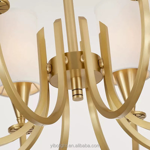 Lámpara Colgante Moderna <span class=keywords><strong>de</strong></span> Cobre, Estilo Antiguo, Pantalla <span class=keywords><strong>de</strong></span> Tela, LED Blanco Cálido 3500K, Garantía <span class=keywords><strong>de</strong></span> 3 Años, Regulable, Certificación CE - Product Image 4