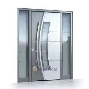 Porta externa de entrada em alumínio fundido duplo grande e temperado turco, outra grande venda quente