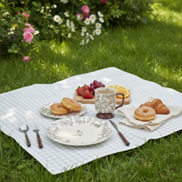 Assiette plate en porcelaine de la série Forêt rétro française, émaillée, passe au micro-ondes, motif de dessin animé, maison, restaurant occidental, petit-déjeuner, dessert