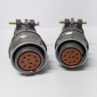 Conector Circular YMYS Duradero con Enchufe Hembra Ruso de 2 Pines, Modelo M12 para Equipos Aeroespaciales, de Plástico, Aluminio, Latón y Estaño