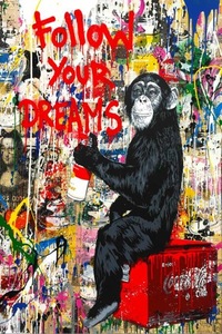 Suivez vos rêves rue mur <span class=keywords><strong>Graffiti</strong></span> Art toile peintures abstrait Pop Art impressions sur toile chambre d'enfants - Product Image 5