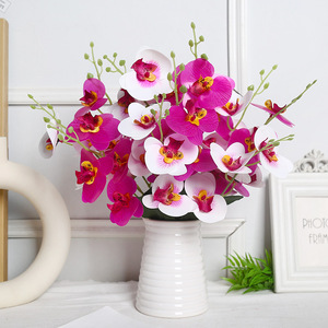 Orquídeas Phalaenopsis Artificiales Lichao, 5 Ramas, PVC, Goma Suave, Tacto Real, Decoración para el Hogar y Bodas - Product Image 1