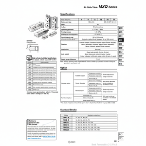 SMC Pneumatics Air Slide Table (Tabla de deslizamiento de aire) - Product Image 1