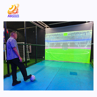 Simulateur de football interactif en salle pour enfants et adultes - Football intelligent AR haute définition certifié CE pour parcs d'attractions intérieurs