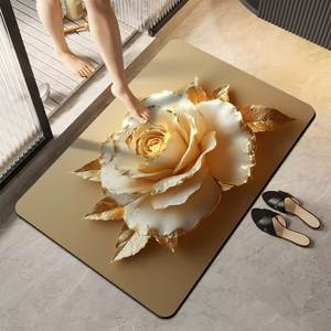 סגנון מודרני datom אמבט מחצלת כביסה מרופפת מלבן לא להחליק מלבן לא להחליק מחצלת גאומטרית - Product Image 5