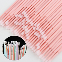 100 pièces macaron coton-tige Micro brosse Extension de cils pinceaux de maquillage Mascara baguettes applicateur cils enlever outils jetables