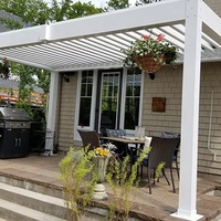 Pergola rétractable de haute qualité 55 m, kit de système de toit, losanges d'extérieur, en Aluminium et biobatterie