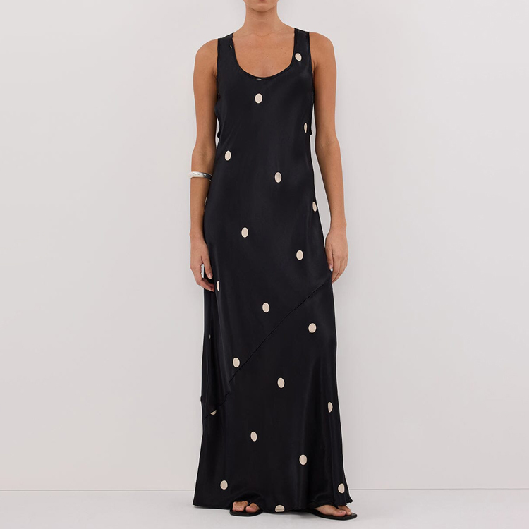 Low Price Black and White Polka Dot Sleeveless Dress 300+ | Alibaba.com