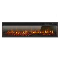 YIKA Cheminée électrique de haute qualité à plusieurs couleurs de flamme, 78 pouces, télécommande intérieure, extra longue, avec chauffage