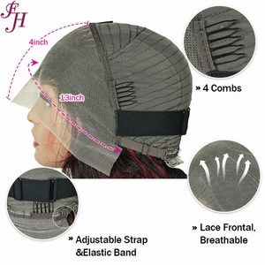FH Wholesale Brazilian Human Hair <b>Wigs</b> Vendor 1b-99j# Straight Glueless 4x4 <b>Lace</b> Front Raw Vietnamese <b>Wigs</b> - Product Image 5