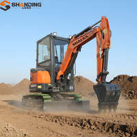 Dijual Excavator Mini SHANDING Kubota 1t 2t Excavator Crawler Hidrolik Mini Bagger 360 Baru °   Mini Excavator Putar