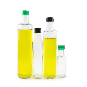 Leere klare runde 750ml 500ml 250ml 100ml Dorica Olivenöl saft Honig glasflasche mit Verschluss