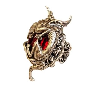 Anillo de Aleación con Forma de Animal Creativo, con Incrustaciones de Rubí, Diseño de Lagarto, Joyería de Moda para Mujer, Regalo - Product Image 5