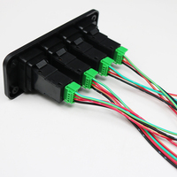 Interrupteur de remplacement de voiture automatique 12 volts LED ON-OFF Panneau de commutateur à bouton-poussoir