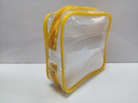 Sac de voyage personnalisé en PVC léger avec fermeture éclair, étui de rangement cosmétique étanche pour appareils de toilette, trousse de maquillage en plastique